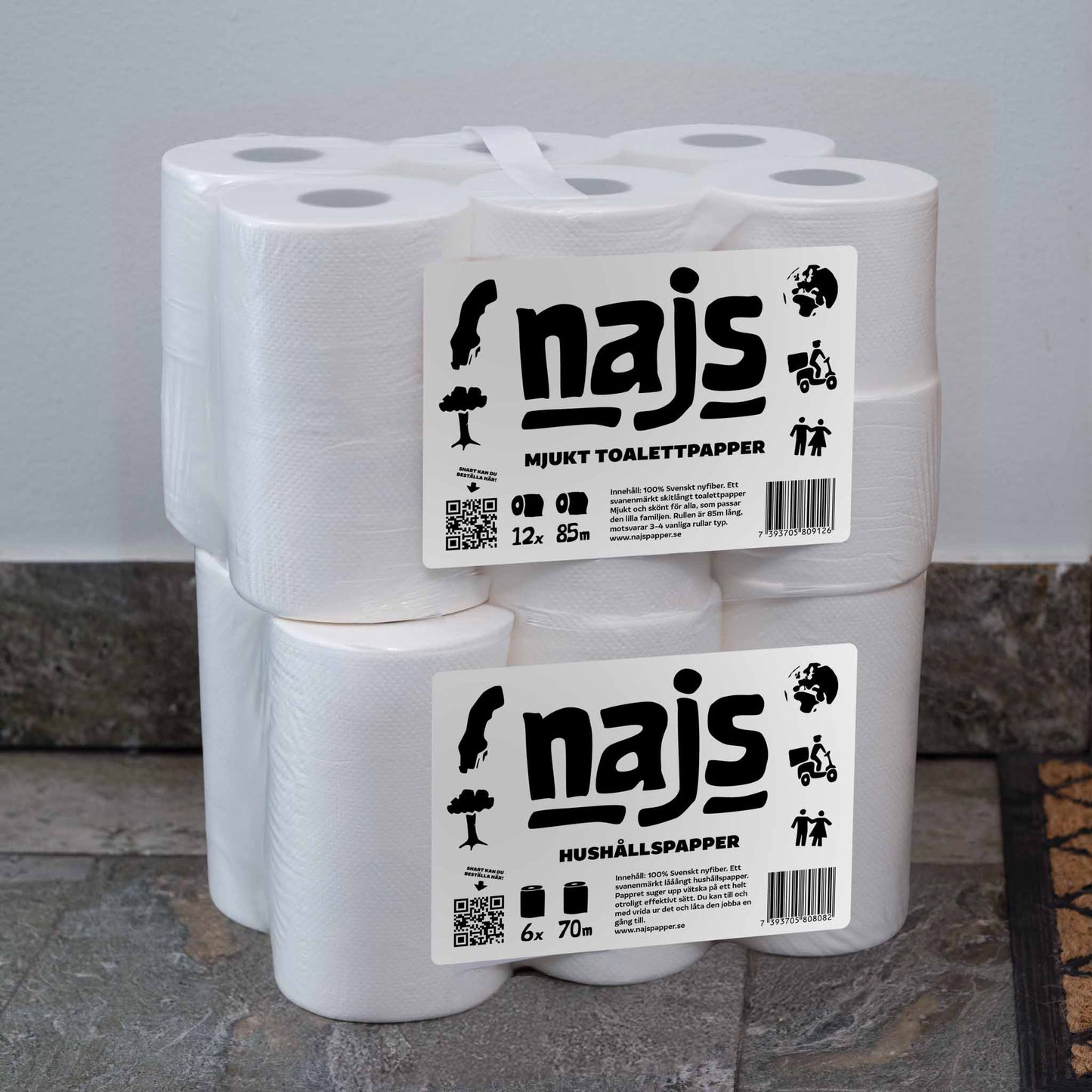 Litet paket med Toalettpapper och Hushållspapper