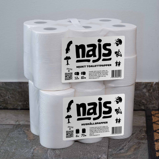 Litet paket med Toalettpapper och Hushållspapper